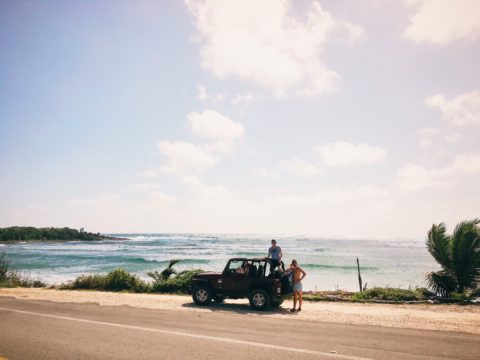 A road trip along the beach in Saipan
