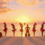 Dancers on the Micro Beach,.Saipan
