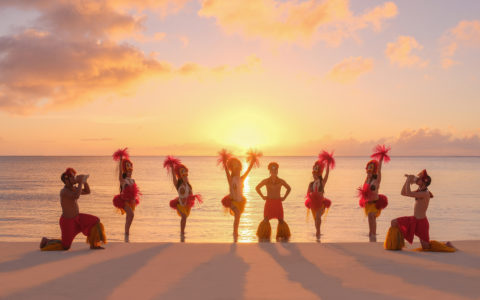 Dancers on the Micro Beach,Saipan